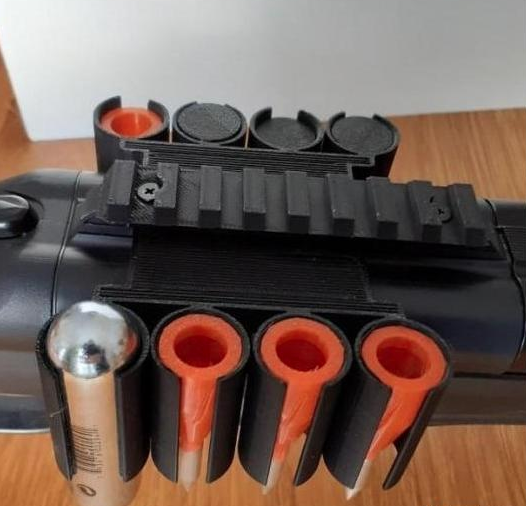 Porte munitions + Rail picatinny 21mmx100mm pour HDS68