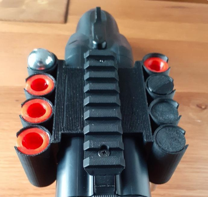 Porte munitions + Rail picatinny 21mmx100mm pour HDS68